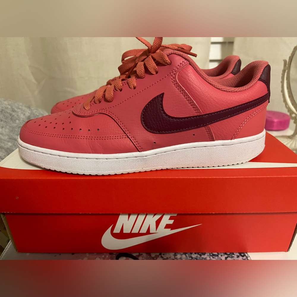 Authentic Nike Women’s Court Vision Low (Archeo Pink) - 9 1/2